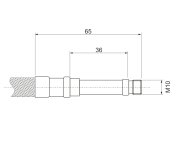 Nerezová Připojovací Flexi Hadice 3/8 X M10 - 80 Cm, Dlouhý - FANSKI FA2649-FM3810-1L-80