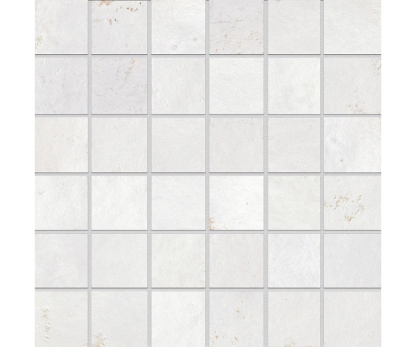 Mozaika jako beton EdimaxAstor Home Mosaico Whitepastel 30X30 Matt. Rett. - bílá