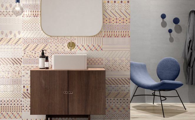 Sant Agostino Decorline - jemné růžové obklady