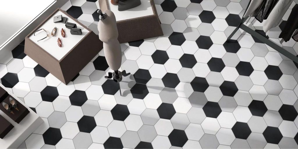 Realizace Protiskluzné dlažby v šestihranech - série Solid Hex