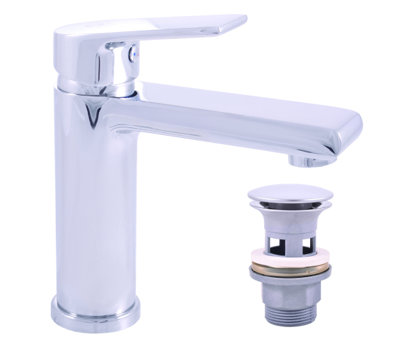 Umyvadlová vysoká baterie s výpustí COLORADO Chrom 3/8" CO129.0