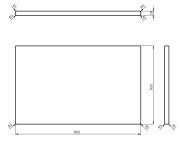 Sapho Woody Deska 800x28x500mm, Masiv Přírodní Dub