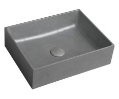 Sapho Formigo Betonové Umyvadlo Na Desku, 47,5x36,5cm, Stříbrná Mat
