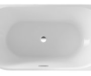 Aqualine Tibera R Rohová Stojící Vana, 150x75cm, Bílá