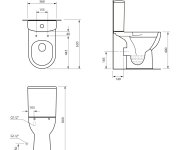 Aqualine Tavon Wc Kombi, Rimless, Zadní Odpad, Bílá