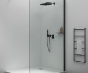 Polysan Esca Shelf Stěnový Profil S Drážkou 2100mm, černá Mat