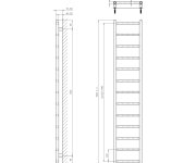 Sapho Metro Light Otopné Těleso 300x1500 Mm, Chrom