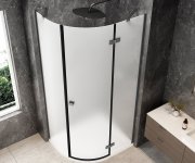 Polysan Globe Gun Metal čtvrtkruhový Sprchový Kout 1000x900mm, Matné Sklo, Pravé