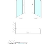 Polysan Easy Boční Stěna 900mm, Sklo Brick