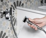 Sapho Podomítkový Bidetový Ventil S Regulátorem Teploty A Bidetovou Sprškou, Chrom