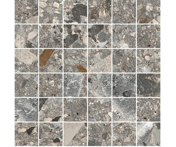 Mozaika jako terrazzo Mirage NORR Farge RR05 Mos. 36T 30x30 Nat. - šedá