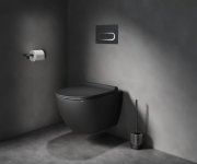 WC štětka Chrome II CR II 411 - CR II 411.20BLM WC štětka s nádobkou, černá matná X07P1385