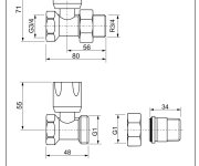 Radiátorový Ventil Luxor, Rd 101 - Přímý - 3/4" DC11222700