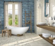 Obklad jako beton Cifre Montblanc Blue Brillo 20x60 - modrá