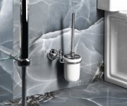 Gedy Nevis Wc štětka Závěsná, Keramika, Chrom