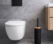 Aqualine Noir Wc štětka Na Postavení, černá