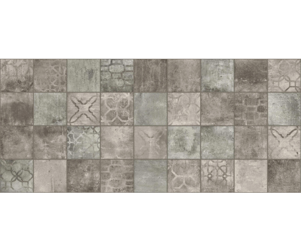 Retro dlažba Colorker Amazonia ZYX Ethnic Grey Decoro 13,8x13,8 MIX - šedá