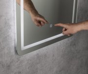Aqualine Salica Zrcadlo S Led Osvětlením 60x80cm, Dotykový Senzor, Stmívatelné