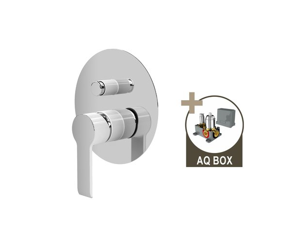 Ventura, Vanová Podomítková Baterie S Montážním Boxem, Bílá-chrom