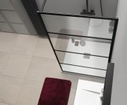 Gelco Cure Black Sprchová Zástěna 800mm, čiré Sklo