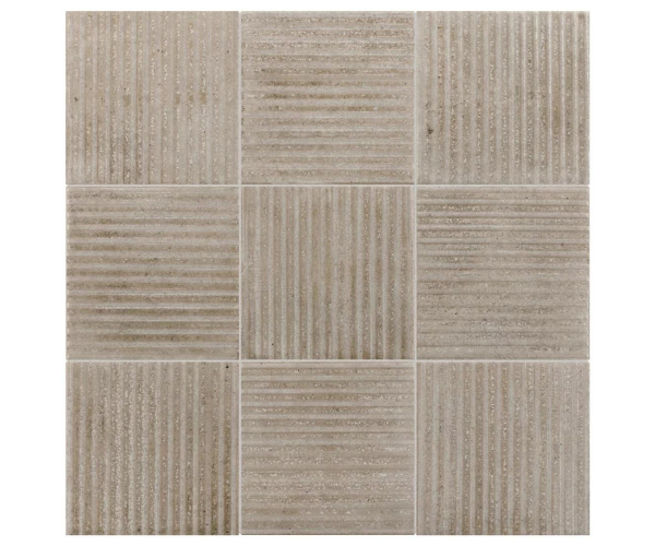 Dekor jako kámen Equipe Raku Smoke Line Decor 10x10 - šedá