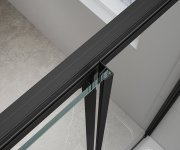 Polysan Easy Black Sprchové Dveře 1400mm, čiré Sklo