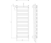 Sapho Metro Dos Otopné Těleso 550x1430 Mm, černá Mat
