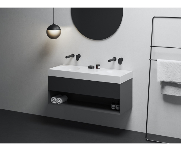 SD Lite 120 skříňka pod umyvadlo - SD Lite 120 skříňka pod umyvadlo černá matná