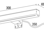 Sapho Veronica 2 Led Svítidlo, 8 W, 300x25x83 Mm, Ip44, černá