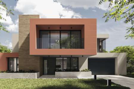 Červené obklady na fasádu APE Tonality Rouge 60x120 Matt. Rett.