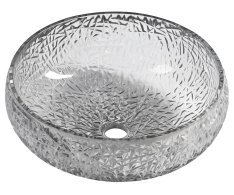 Sapho Gaviota Skleněné Gravírované Umyvadlo Na Desku ø 42cm, černá
