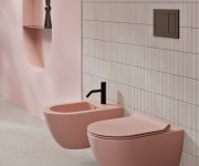 Gsi Pura Bidet Závěsný, 36x55cm, Blush Mat