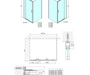 Polysan Easy Sprchové Dveře Otočné 760-900mm, Sklo Brick