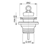 Výpust Umyvadlová 5/4" S Nerezovou Mřížkou Pr.63 Mm ALC-A31