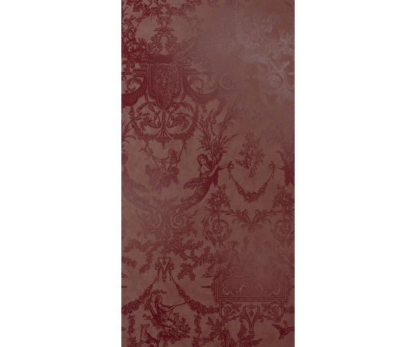 Luxusní obklad CIR Chromagic Toile De Jouy Bordeaux 60x120 Matt. Rett. - vínová