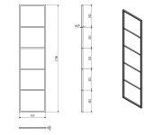 Sapho Ska Sušák Ručníků Na Opření 420x1700x20mm, Bílá Mat