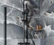 Sapho Solaris Sprchový Sloup S Termostatickou Baterií, černá Mat