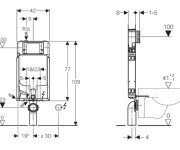 Geberit Kombifix Podomítková Nádržka Pro Zazdění Sigma 8cm, V. 109cm
