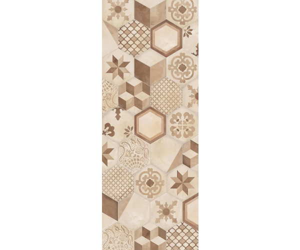 Vzorovaná dlažba Marca Corona Terra Mix decori esagono vers. C 25x21,6 cm