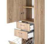 Aqualine Zoja/keramia Fresh Skříňka Vysoká S Košem 35x184x29cm, Dub Platin