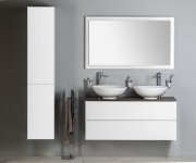 Sapho Espace Skříňka 35x172x32cm, 2x Dvířka, Levá/pravá, Bílá Lesk