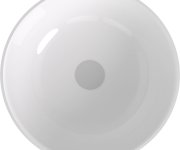 Polysan Banera Round Umyvadlo Na Desku, Litý Mramor, Průměr 39cm, Bílá