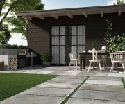Protiskluzná 2cm dlažba jako kámen Fioranese Montpellier Cenere Outdoor 60,4x90,6 Rett. - šedá
