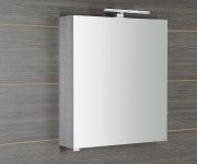 Sapho Riwa Galerka S Led Osvětlením, 50x70x17cm, Dub Stříbrný
