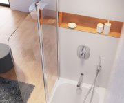 Vanová zástěna CVS2 - CVS2 100 L, lesk+transparent 7QLA0C00Z1
