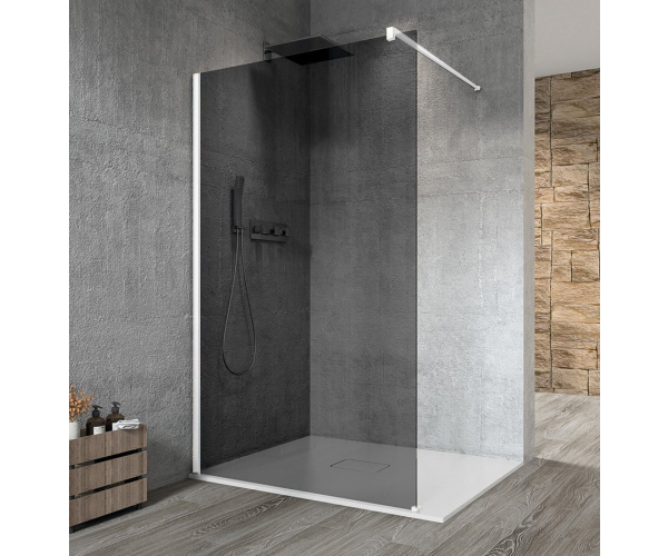 Gelco Vario White Jednodílná Sprchová Zástěna K Instalaci Ke Stěně, Kouřové Sklo, 1000 Mm