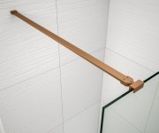 Polysan Esca Copper Matt Jednodílná Sprchová Zástěna Do Prostoru, Kouřové Matné Sklo, 1500 Mm