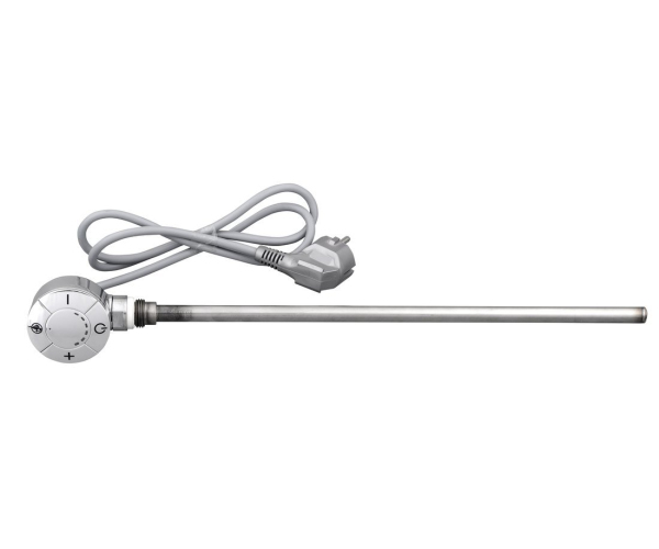 Aqualine Topná Tyč S Termostatem, Rovný Kabel, 600 W, Chrom
