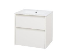 Mereo Opto, Koupelnová Skříňka S Keramickým Umyvadlem 61 Cm, Bílá