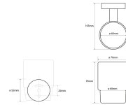 Sapho X-round Sklenka, Mléčné Sklo, Chrom